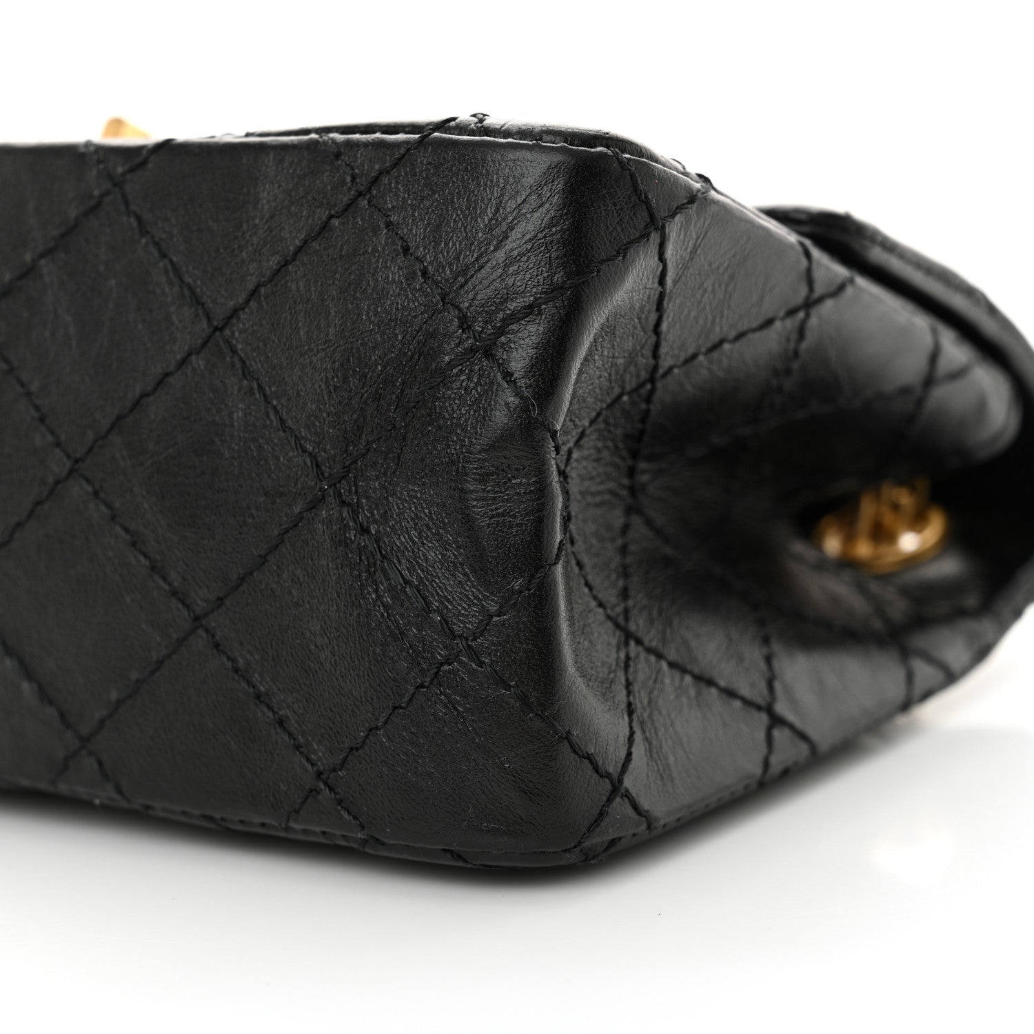 Chanel Aged Calfskin Quilted 2.55 Reissue Mini Flap Black 10 of 11