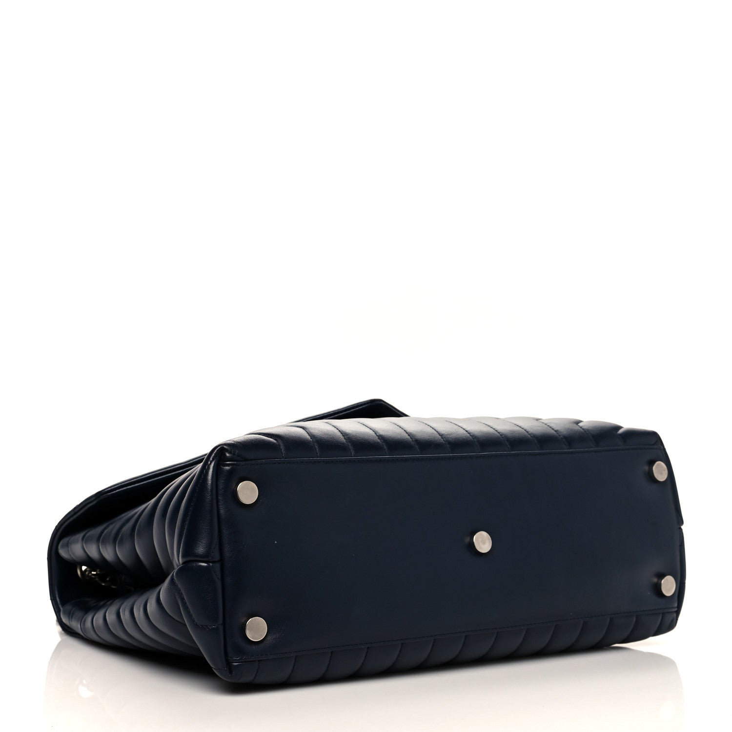 Saint Laurent Calfskin Y Quilted Monogram Large Loulou Chain Satchel Blue 4 of 12