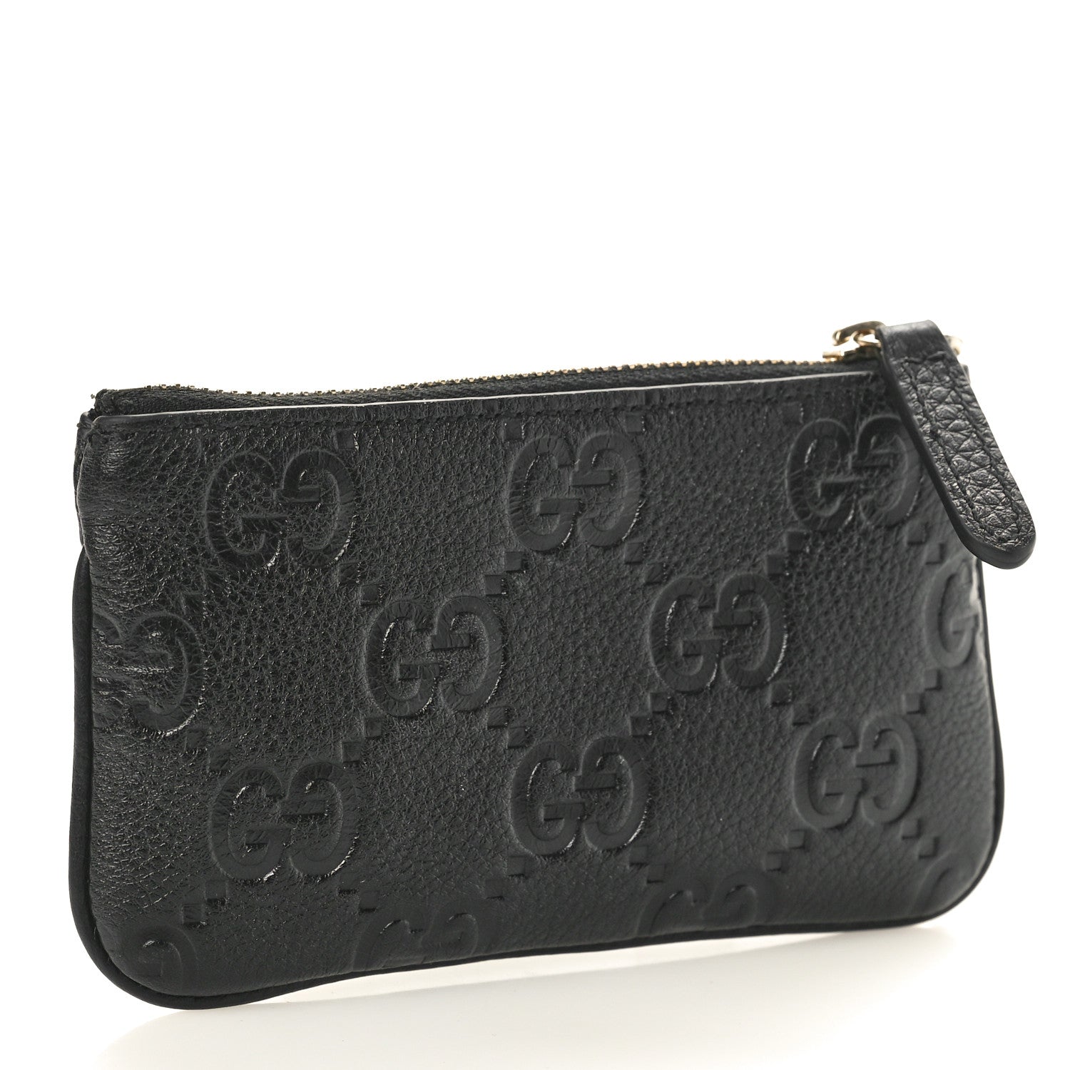 Gucci Guccissima GG Emblem Zip Key Case Black 3 of 8