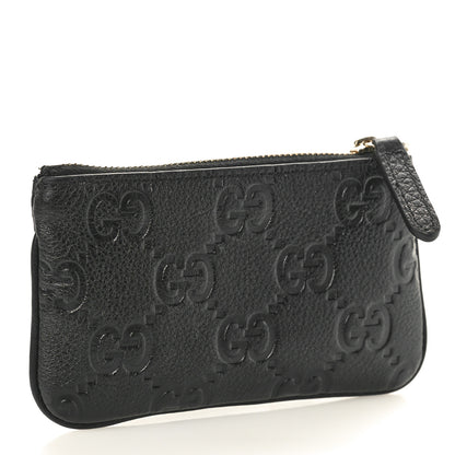 Gucci Guccissima GG Emblem Zip Key Case Black 3 of 8
