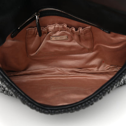 Miu Miu Nappa Matelasse Crystal Flap Clutch Black 5 of 12