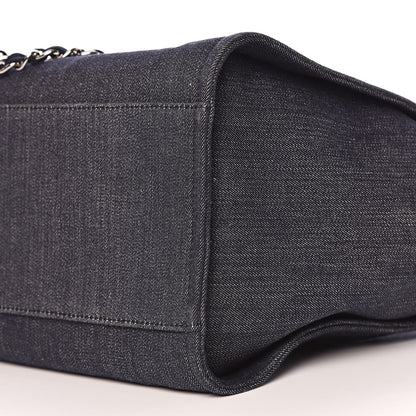 Chanel Denim Large Deauville Tote Dark Blue 9 of 9