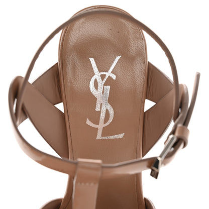 Saint Laurent Patent Tribute 105 Platform Sandals 35 Nude Powder 7 of 14