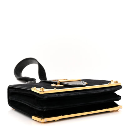 Prada Velvet City Calfskin Cahier Bag Black 4 of 9