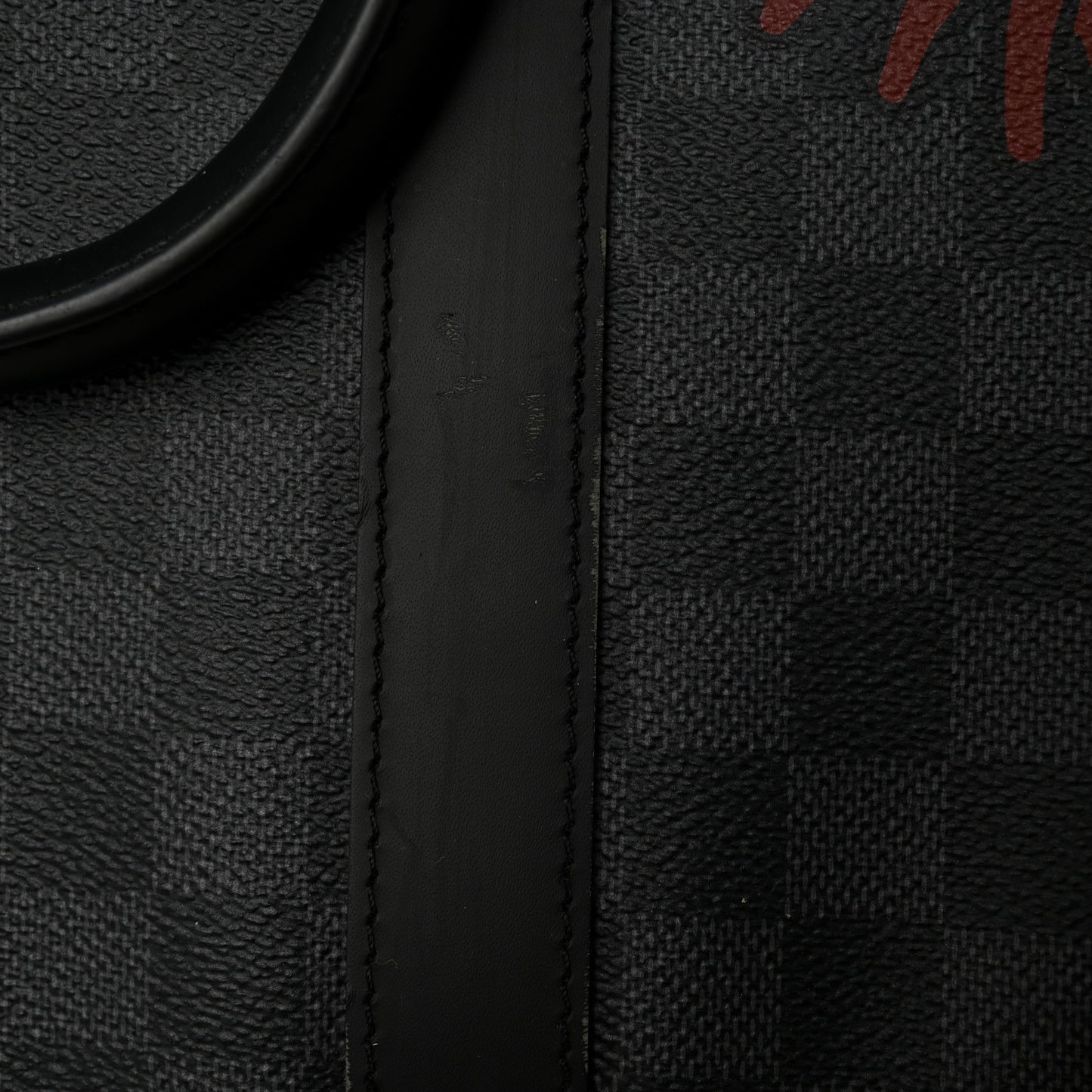 Damier Graphite Rope Keepall Bandouliere 45 Red