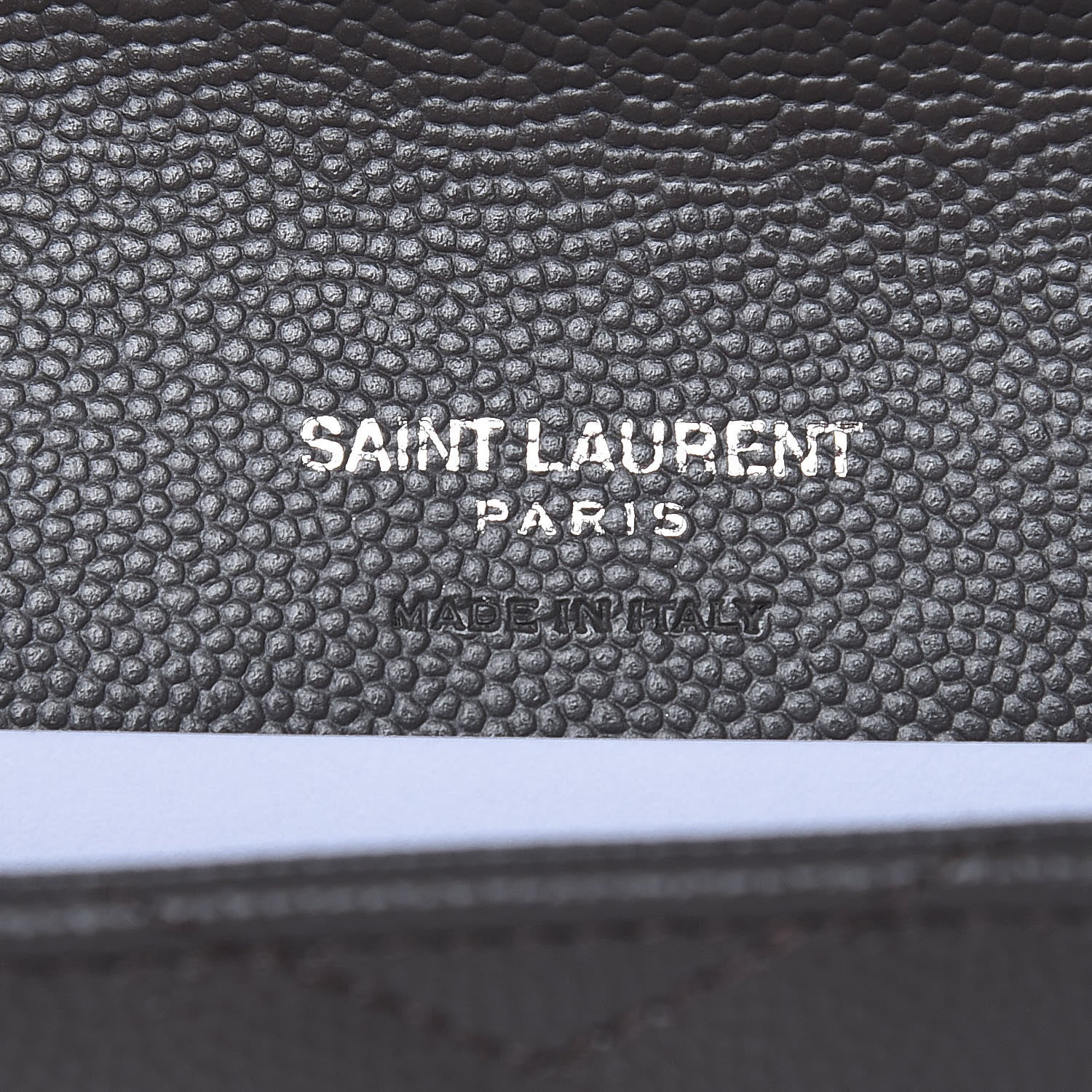 Saint Laurent Grain De Poudre Matelasse Chevron Small Monogram Envelope Wallet Earth 5 of 7
