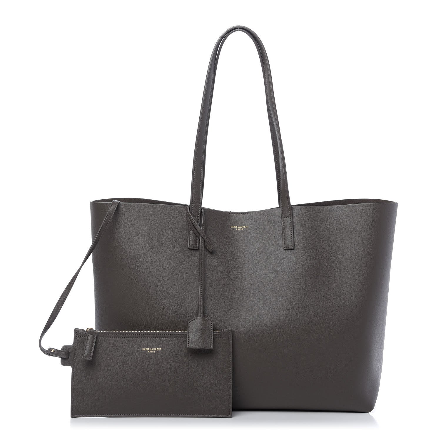 Saint Laurent Calfskin Large Shopping Tote Pebble 1 of 9