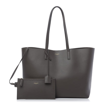 Saint Laurent Calfskin Large Shopping Tote Pebble 1 of 9