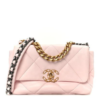 Chanel Lambskin Quilted Medium Chanel 19 Flap Light Pink 1 of 10