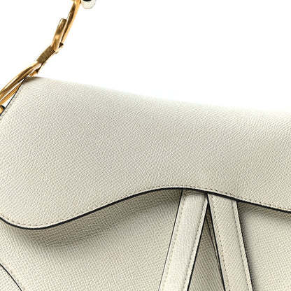 Christian Dior Grained Calfskin Saddle Bag White 8 of 10