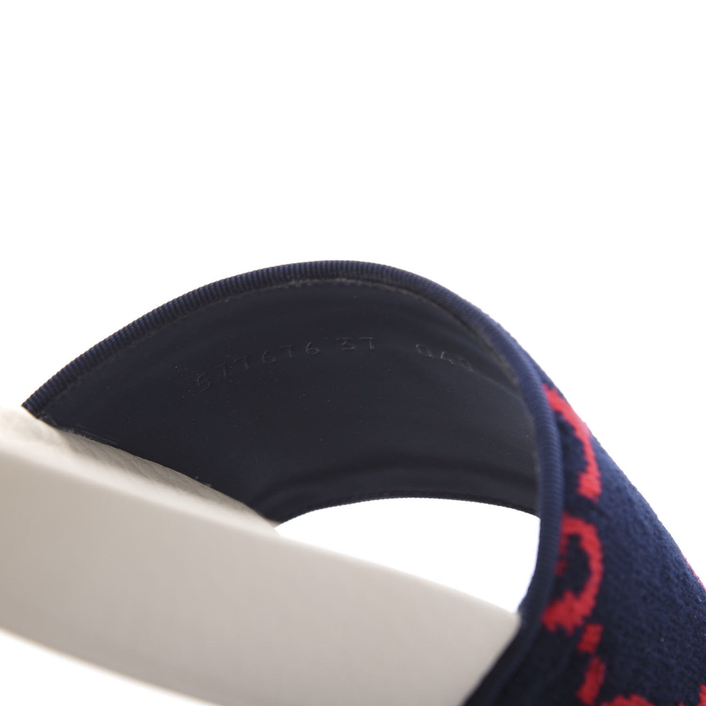 Terry Cloth GG Monogram Slide Sandals 37 Blue Red
