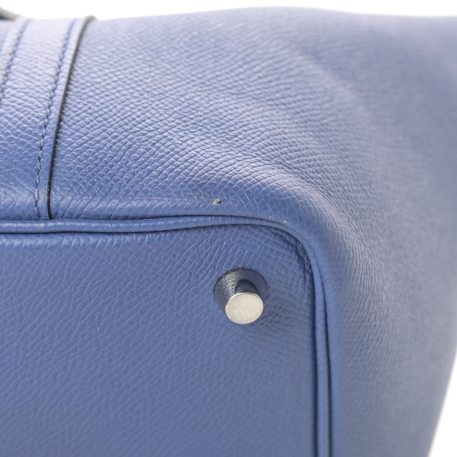 Hermes Epsom Tressage De Cuir Picotin Lock 18 PM Bleu Brighton Capucine Bleu Saphir 12 of 17