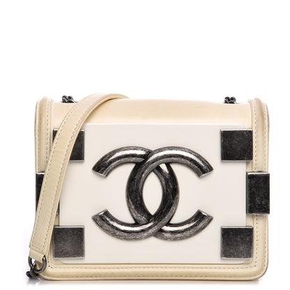 Chanel Lambskin Plexiglass Boy Brick Flap Dark White 1 of 16
