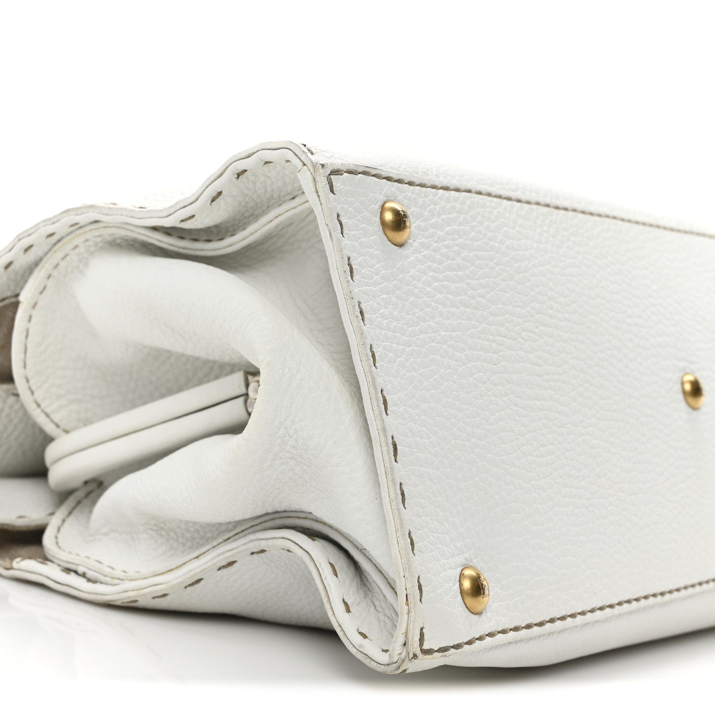 Calfskin Romano Selleria Firenze Frame Bag White