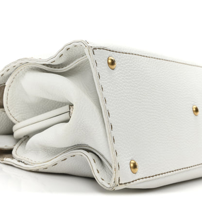 Fendi Calfskin Romano Selleria Firenze Frame Bag White 8 of 9