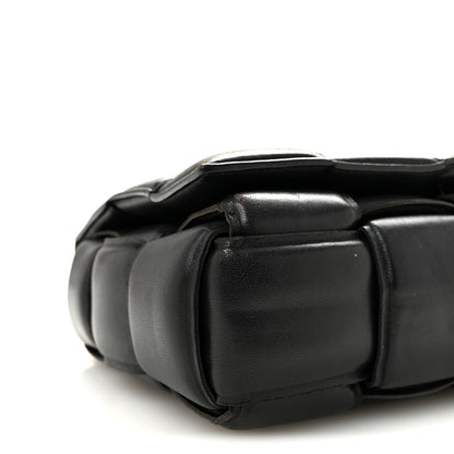 Bottega Veneta Lambskin Maxi Intreccio Padded Chain Cassette Crossbody Bag Black 8 of 9