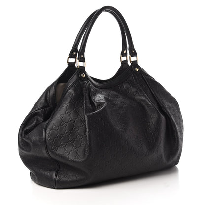 Gucci Guccissima Large Sukey Tote Black 3 of 14