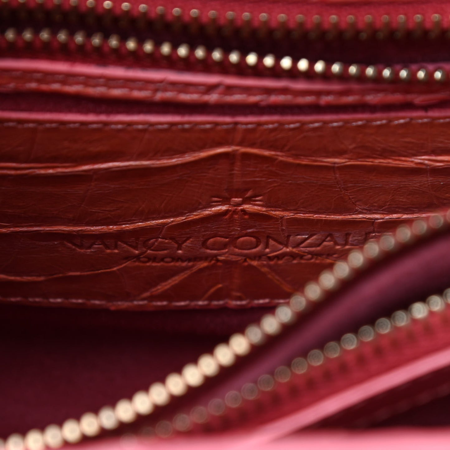 Crocodile Top Handle Bag Pink