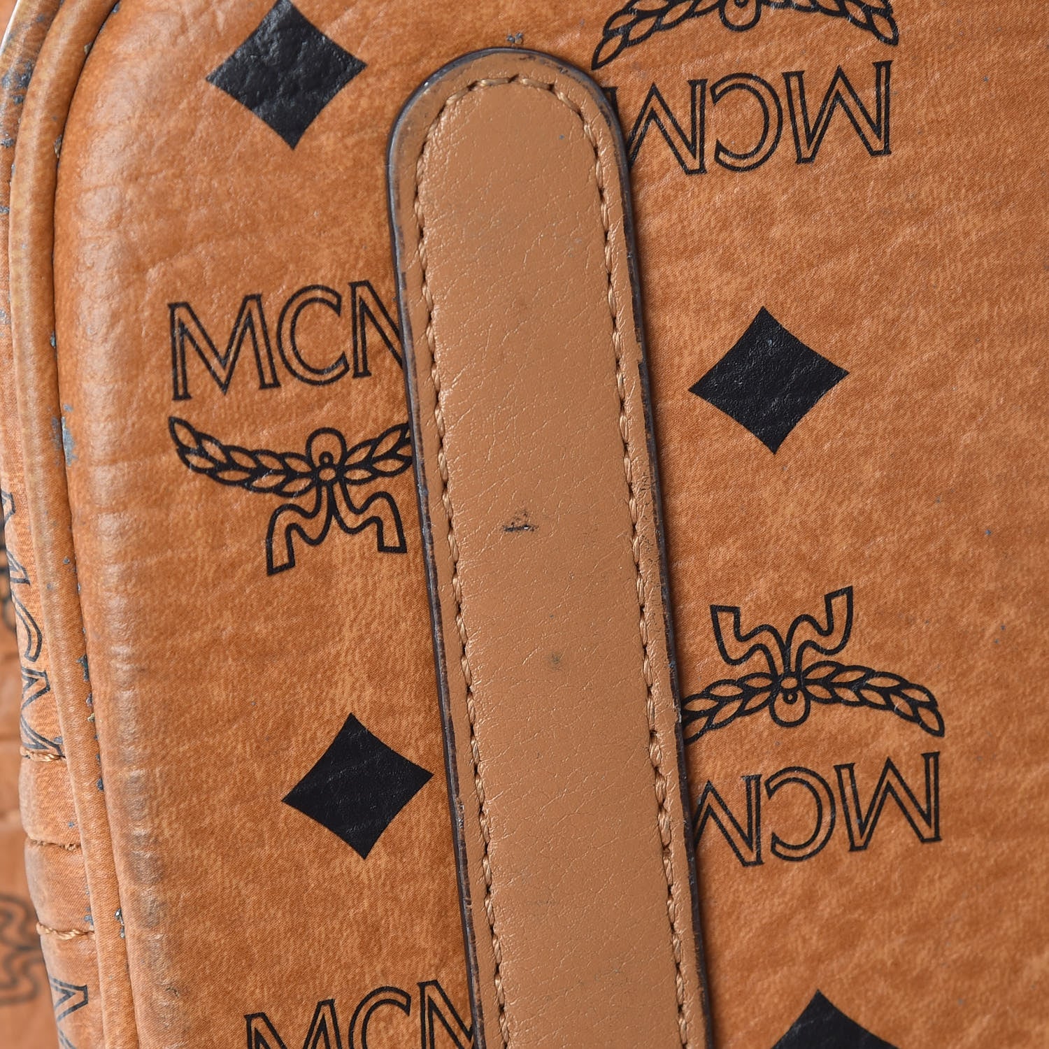 MCM Visetos Medium Liz Reversible Shopper Tote Cognac 16 of 23