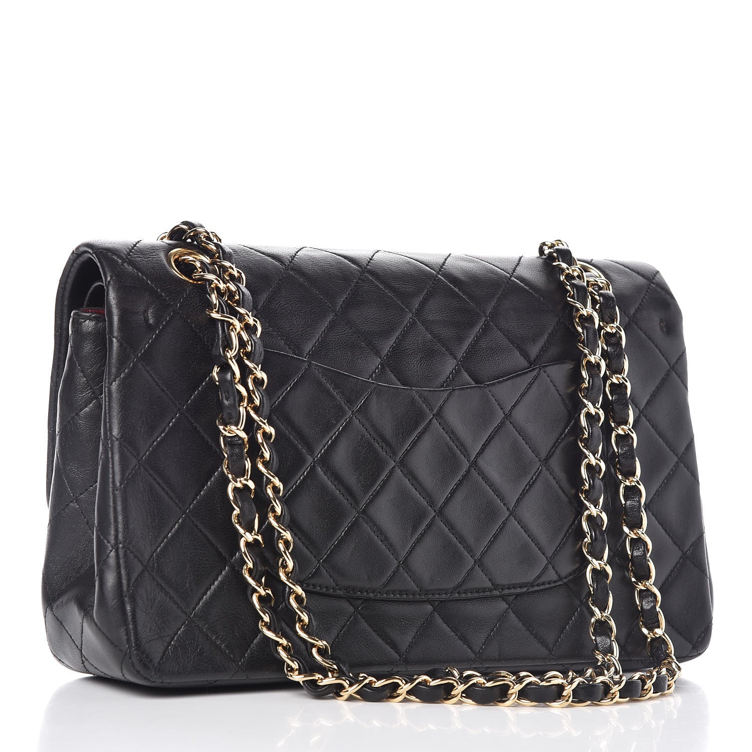 Chanel Lambskin Quilted Medium Double Flap Bag Black 3 of 12