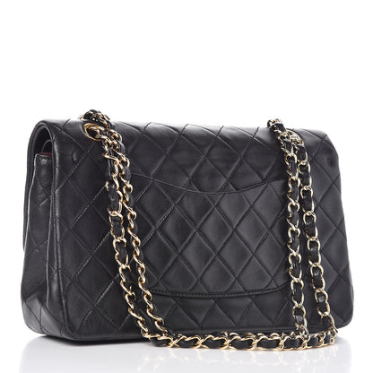Chanel Lambskin Quilted Medium Double Flap Bag Black 3 of 12