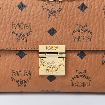 MCM Visetos Small Millie Crossbody Bag Cognac 8 of 10