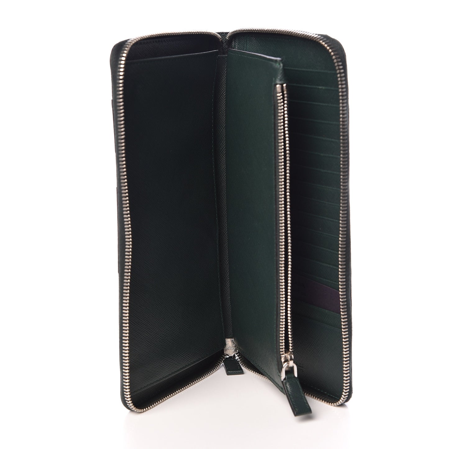 Saffiano Large Sun Zip Around Travel Wallet Smeraldo