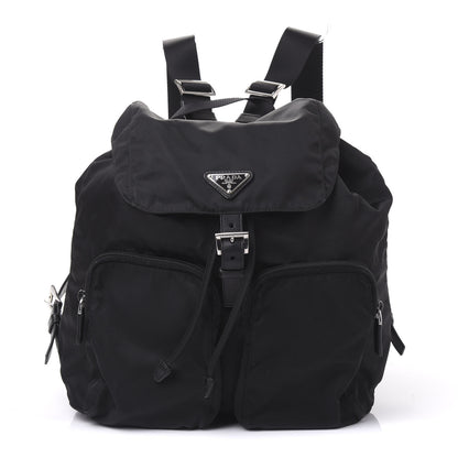 Prada Nylon Vela Saffiano Backpack Black 1 of 8