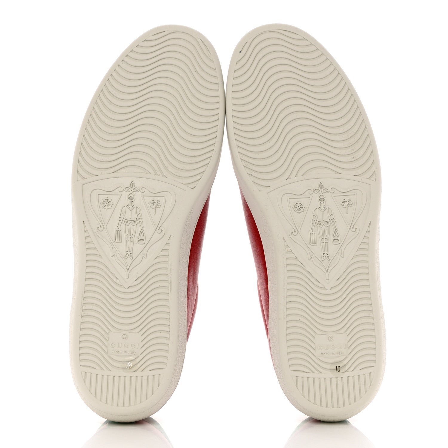 Gucci Calfskin Nubuck Interlocking G Mens New Ace Sneakers 10 Hibiscus Red Rio Blue New Shamarock 5 of 9