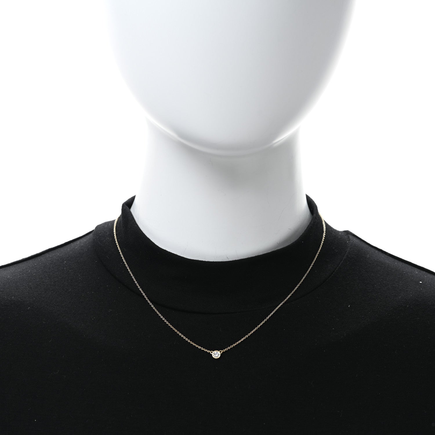 Tiffany 18K Yellow Gold Diamond .19ct Elsa Peretti Diamonds by the Yard Pendant Necklace 3 of 5