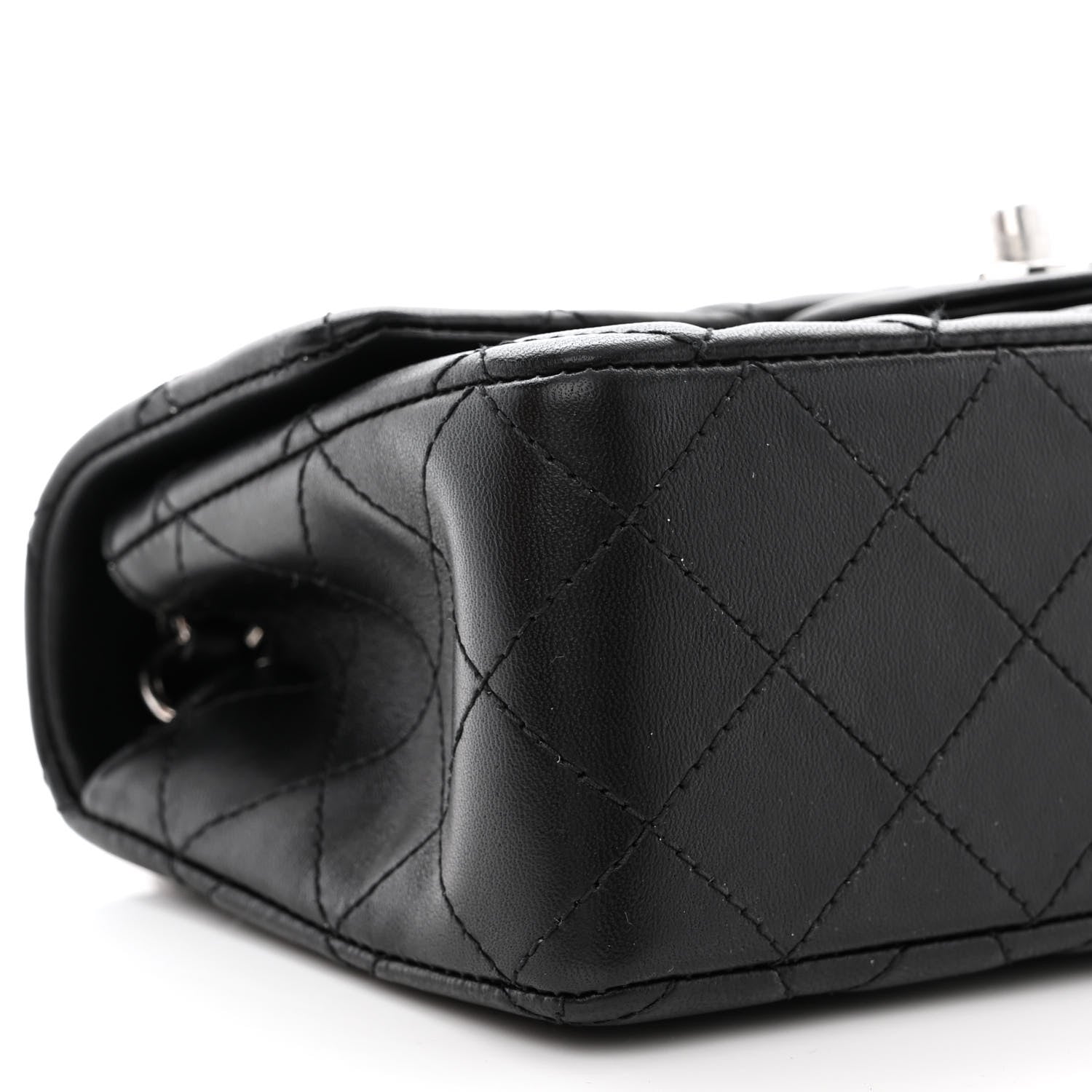 Chanel Lambskin Quilted Mini Rectangular Flap Black 9 of 12