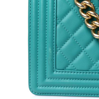 Chanel Calfskin Quilted Medium Boy Flap Turquoise 12 of 12