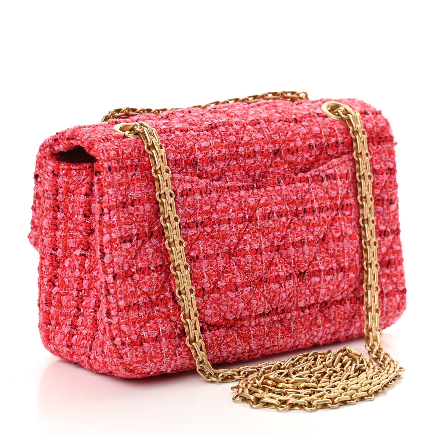 Chanel Tweed Quilted Mini 2.55 Reissue Flap Red Ecru Black 3 of 10
