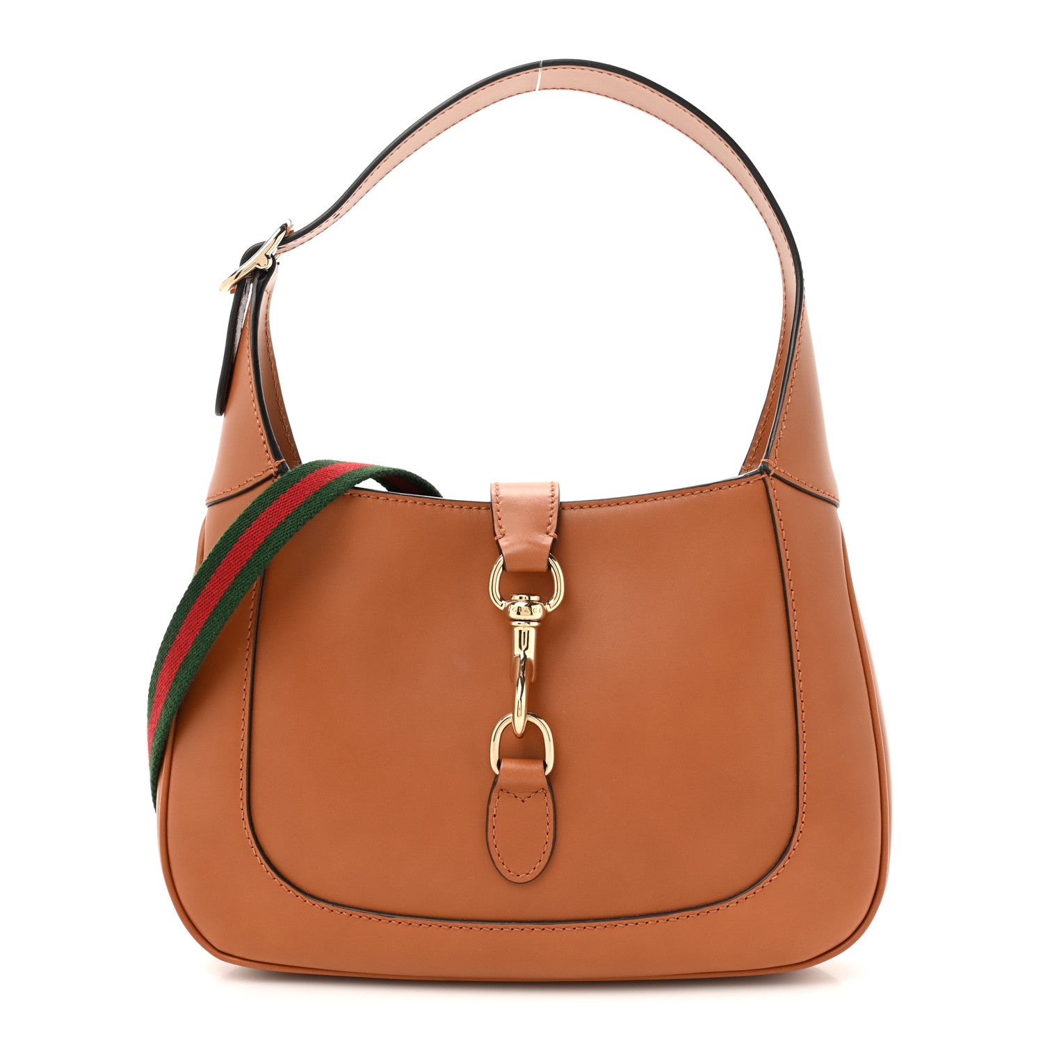 Gucci Tritone Calfskin Small Jackie 1961 Hobo Harness Brown 1 of 11