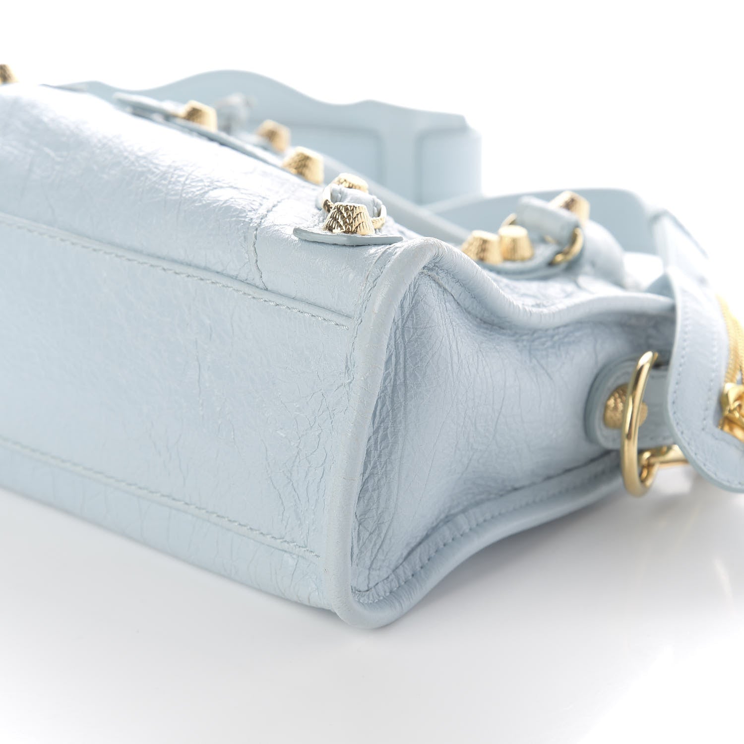 Balenciaga Agneau Giant 12 Gold Hardware Mini City Bleu Dragee 7 of 10