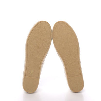 Saint Laurent Canvas Nappa Elba Light Logo Embroidered Espadrilles 38.5 Panna 5 of 10