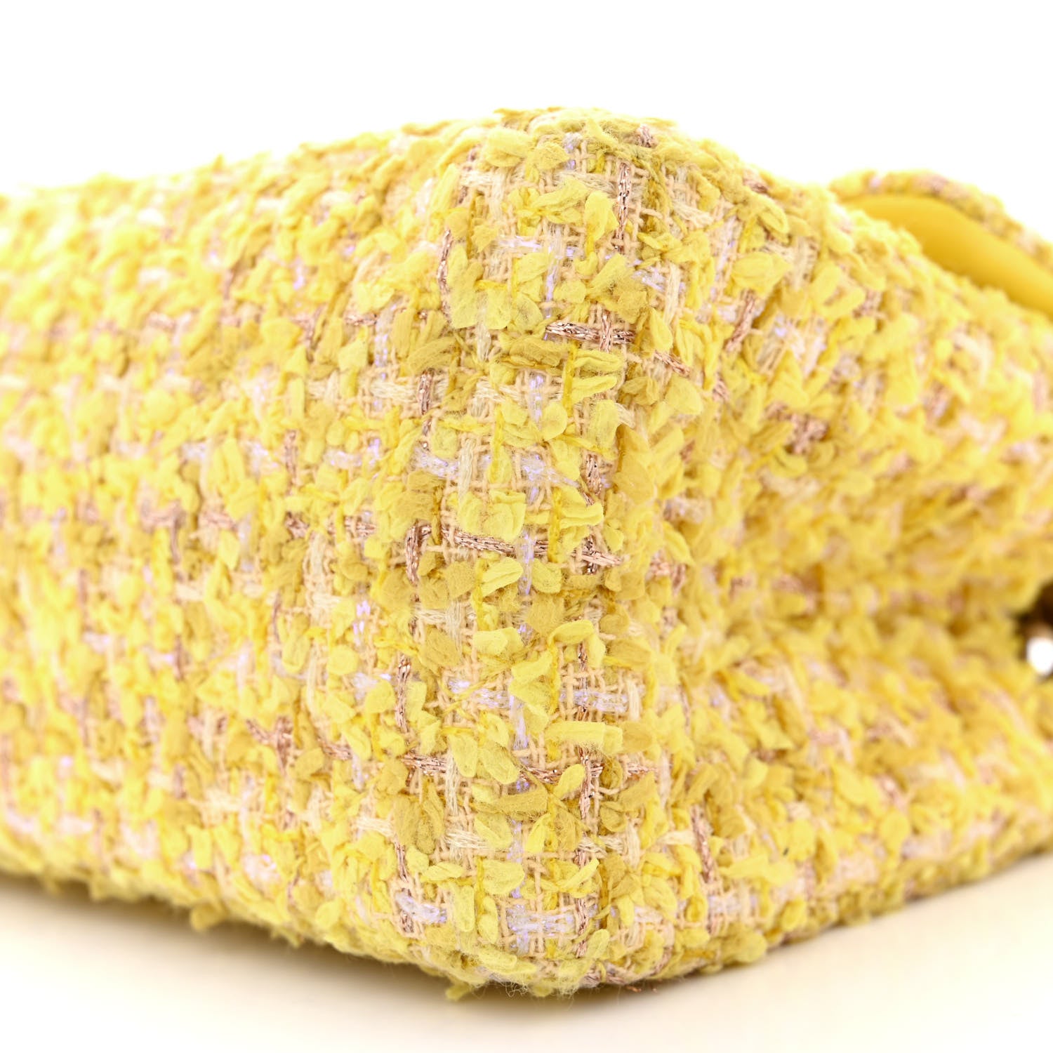Chanel Tweed Quilted 2.55 Reissue Mini Flap Yellow 10 of 11