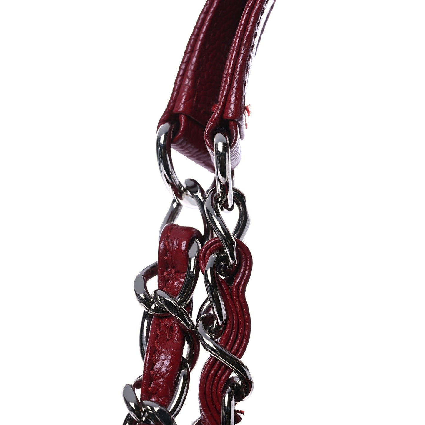 Caviar Quilted Vertical Grand Shopping Tote GST Red