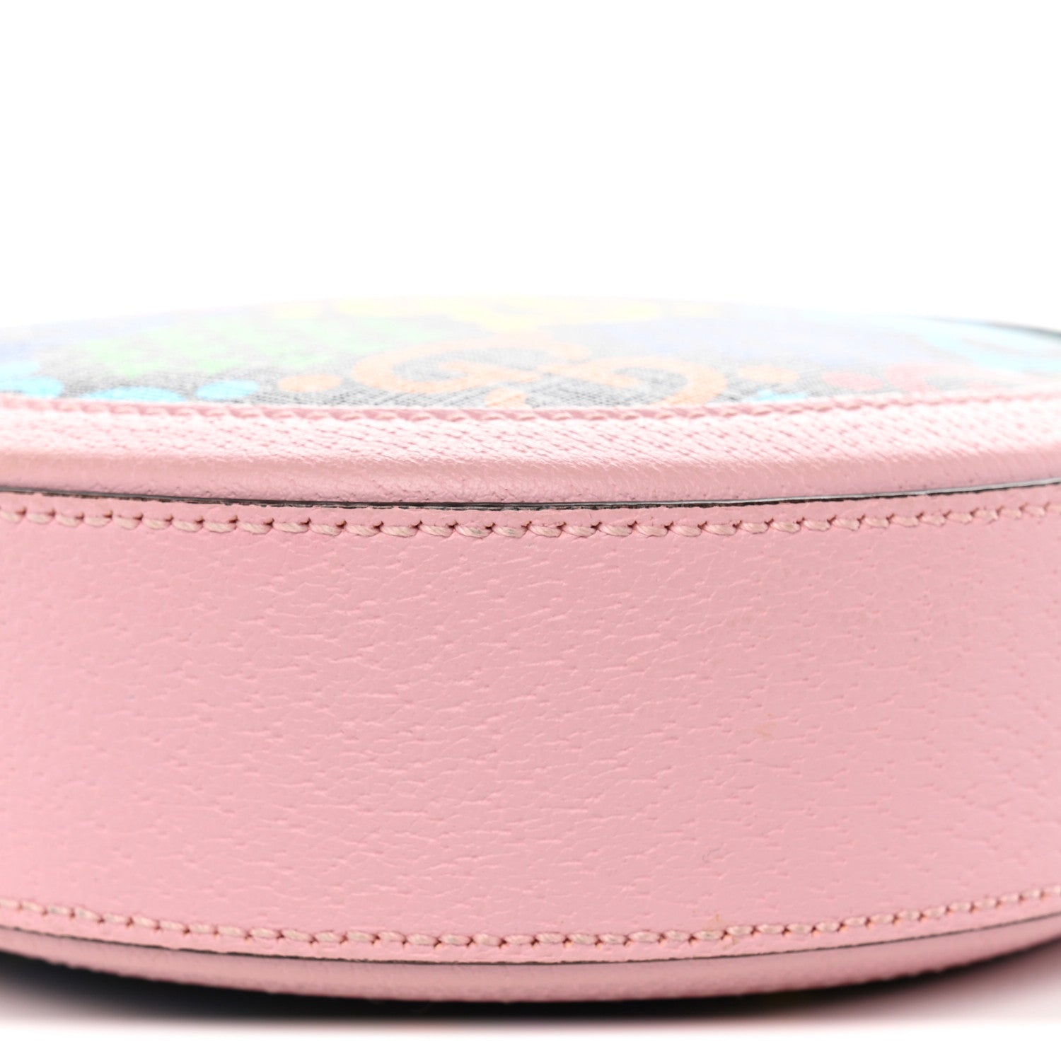 Gucci GG Supreme Monogram Psychedelic Round Shoulder Bag Black Multicolor Sugar Pink 10 of 10