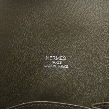 Hermes Taurillon Clemence Jypsiere 34 Vert De Gris 6 of 11