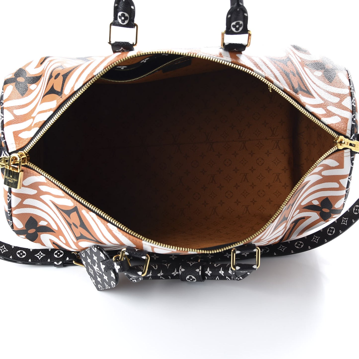 Monogram Giant Crafty Keepall Bandouliere 45 Creme Caramel Black