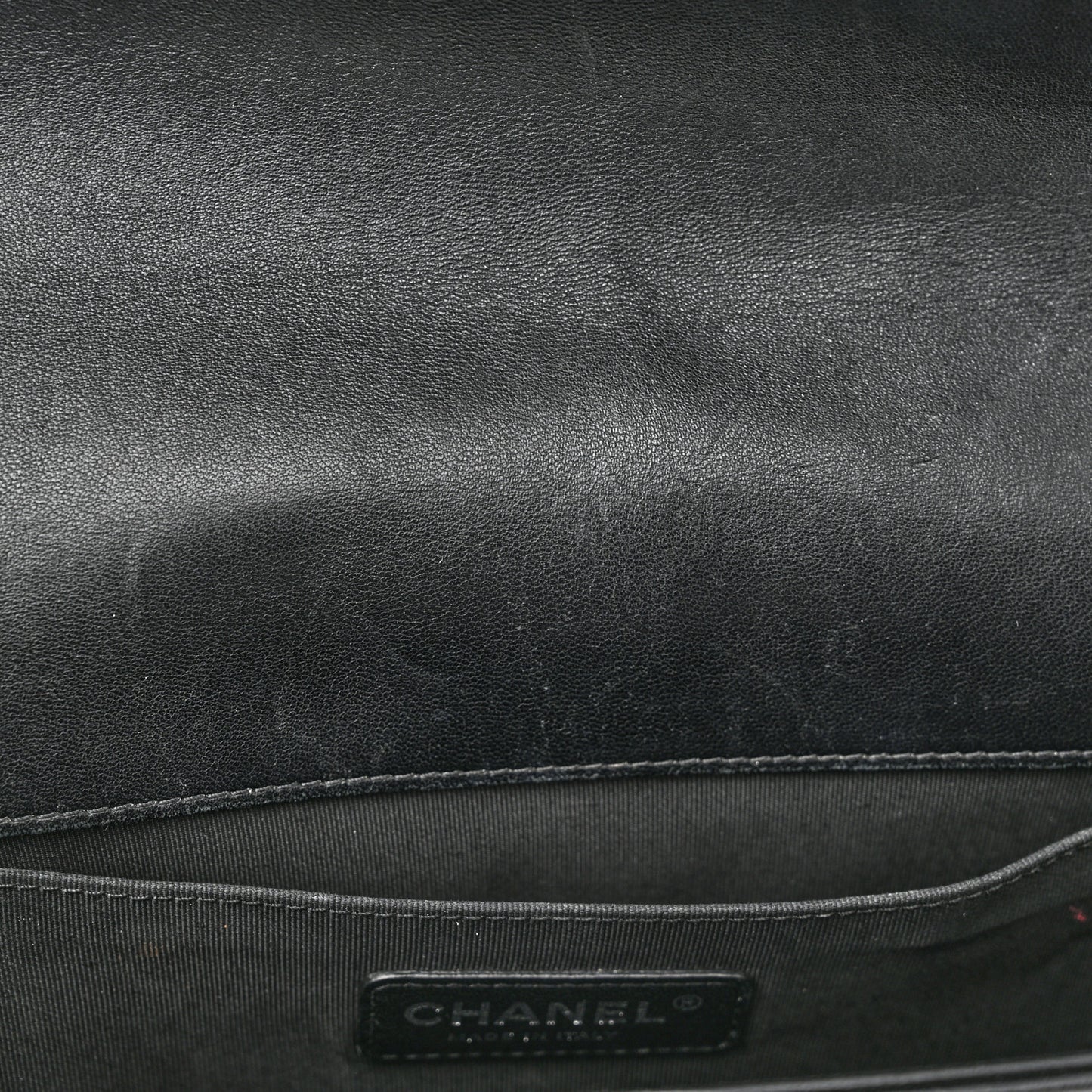 Lambskin Quilted Medium Boy Flap Black