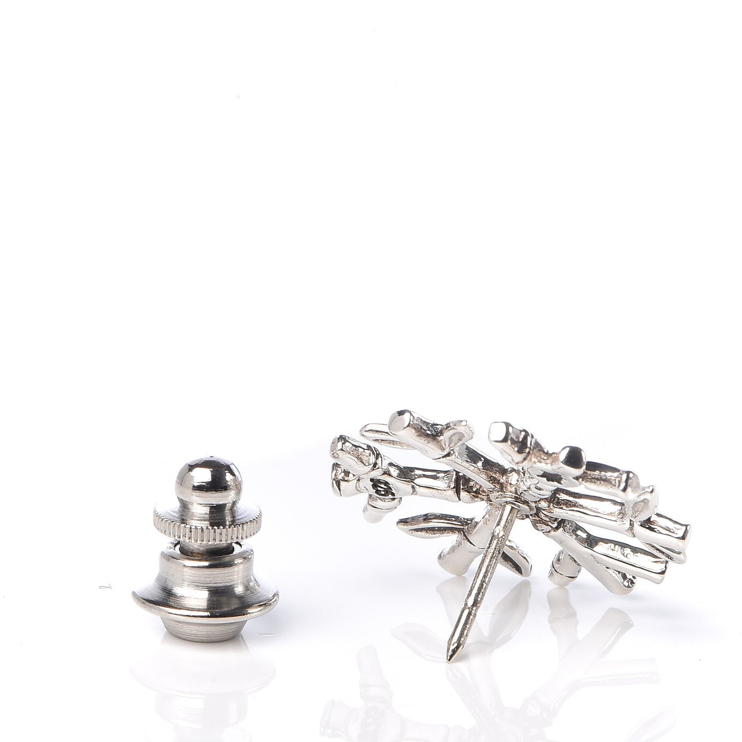 Sterling Silver Bamboo Snowflake Lapel Pin