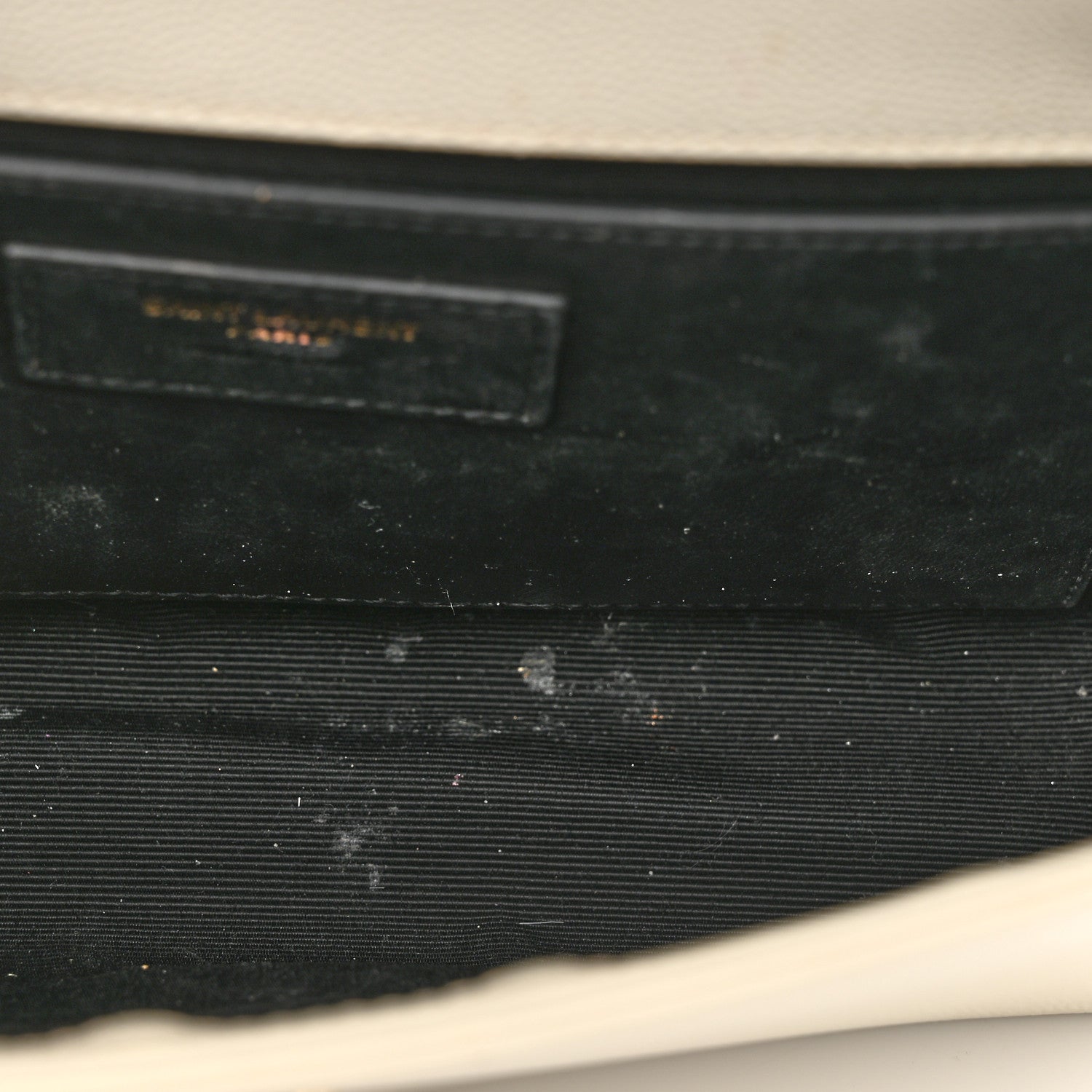 Saint Laurent Grain De Poudre Small Monogram Kate Satchel Blanc Vintage 7 of 16