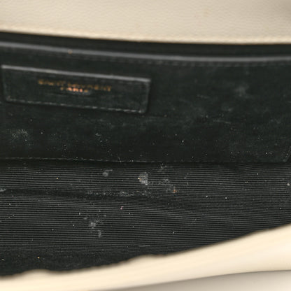 Saint Laurent Grain De Poudre Small Monogram Kate Satchel Blanc Vintage 7 of 16