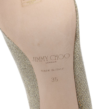 Jimmy Choo Glitter Fabric Billie 85 Pump 35 Champagne 6 of 7