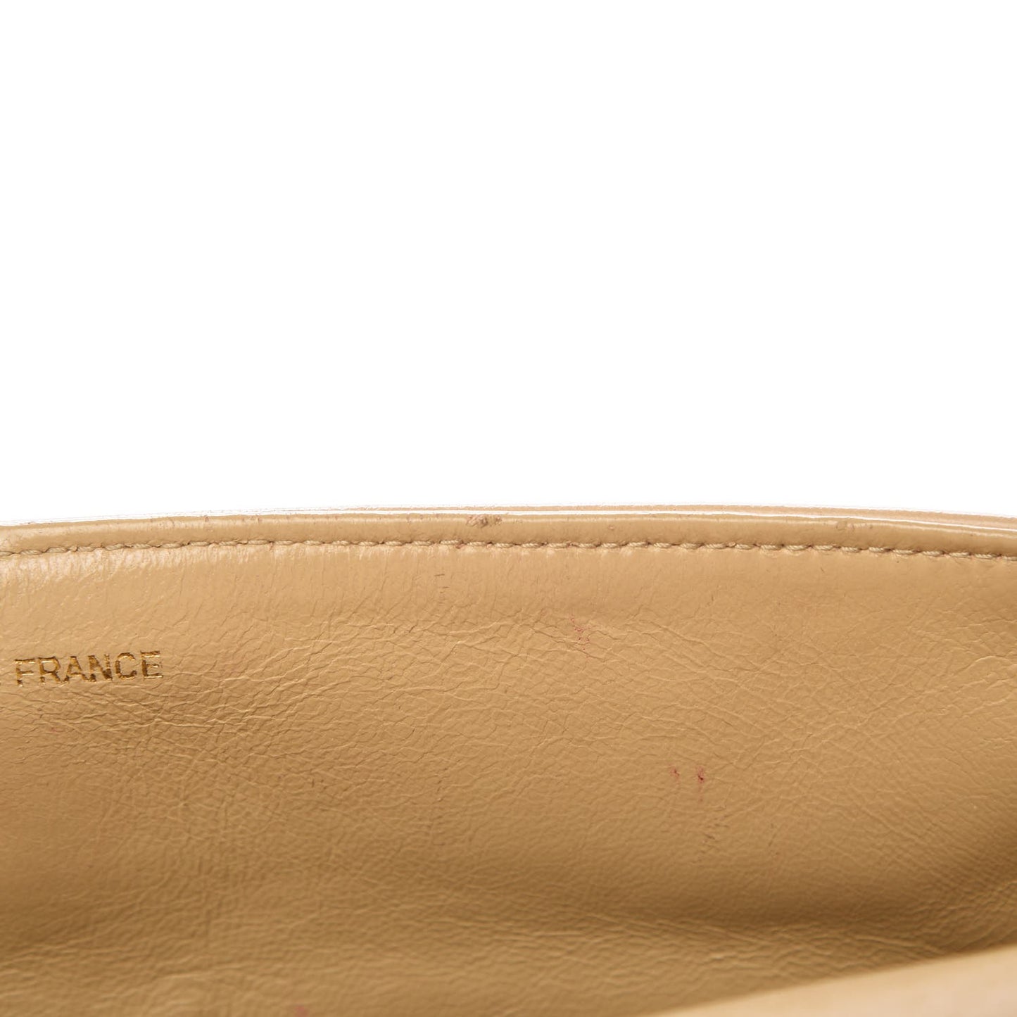 Lambskin Quilted Small Double Flap Beige