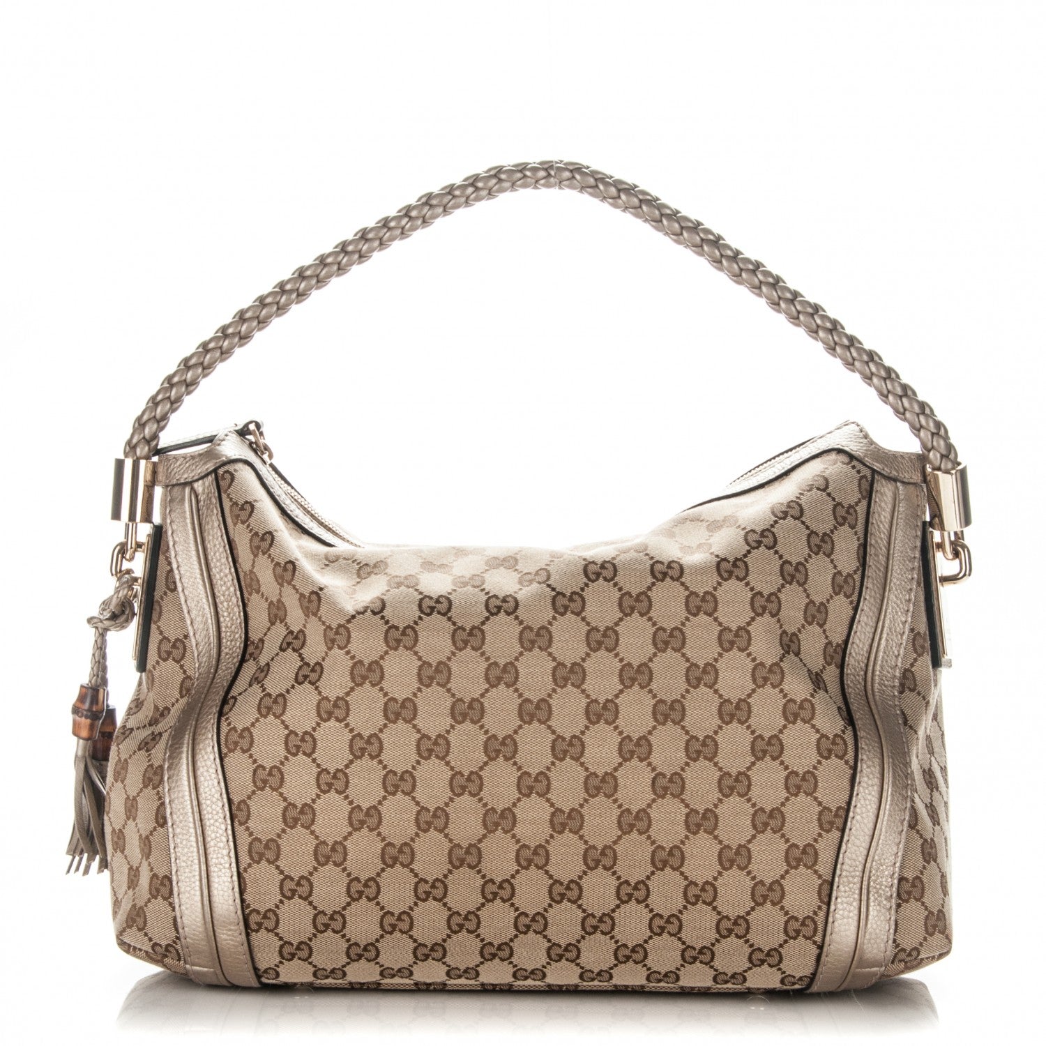 Gucci Monogram Medium Bella Hobo Gold 1 of 7