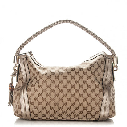 Gucci Monogram Medium Bella Hobo Gold 1 of 7