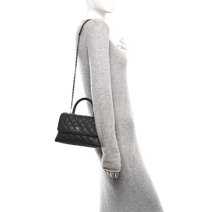 Chanel Caviar Quilted Mini Coco Handle Flap Black Black 2 of 10